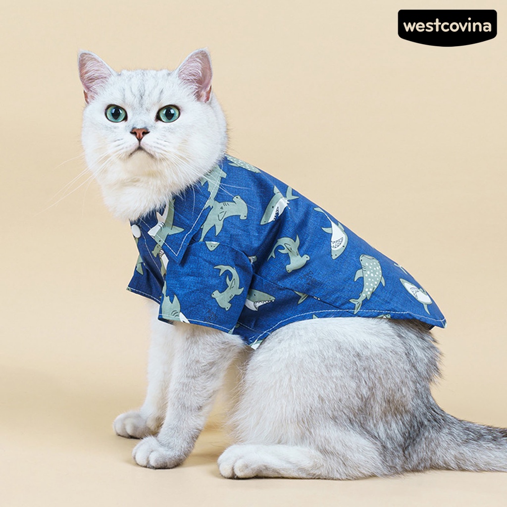 [COD]♞Áo Thun Cổ Bẻ Thân Thiện Với Da Thời Trang Đường Phố Cho Thú Cưng