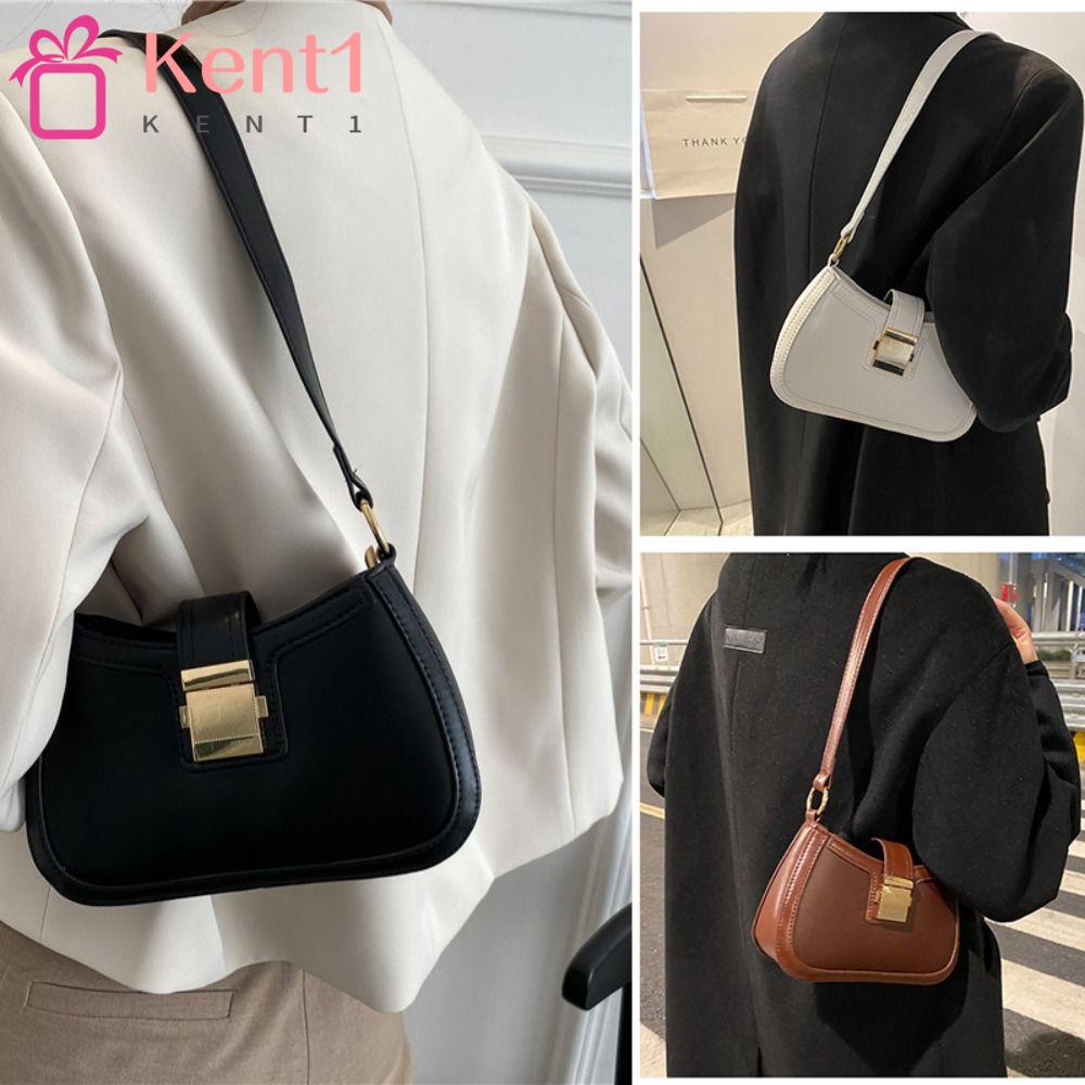 KENT1 Túi Xách Da PU Màu Trơn Phong Cách Vintage