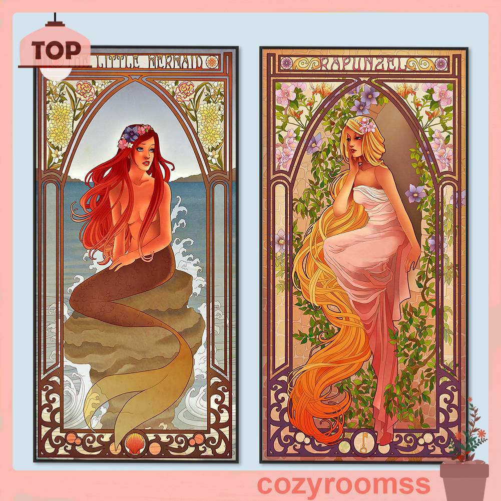 Tranh Đính Đá Kim Cương Toàn Bộ 5D DIY Hình Vẽ Công Chúa