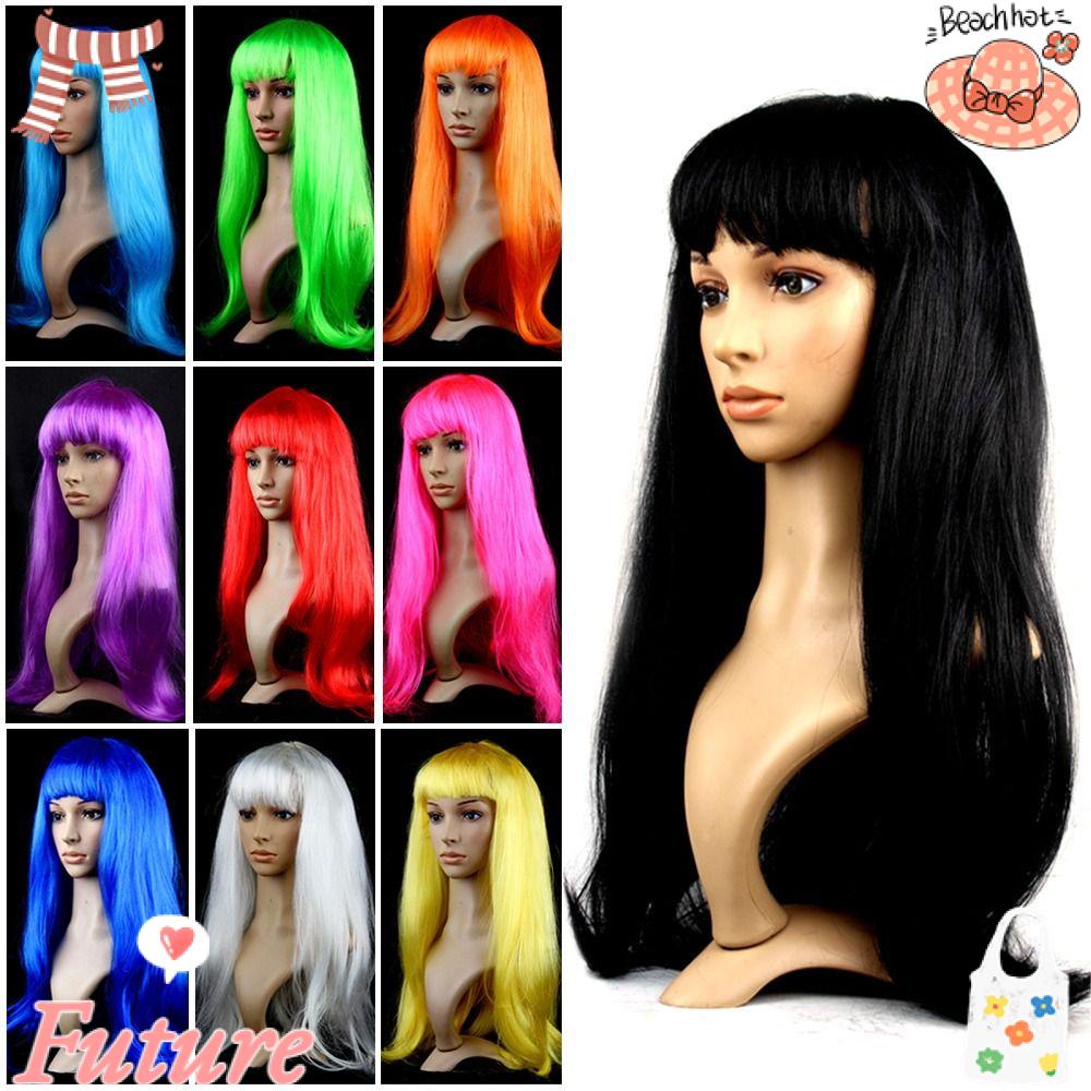 FUTURE Bộ Tóc Giả Dài Xoăn Dày Chịu Nhiệt Độ Cao Thời Trang Cho Nữ