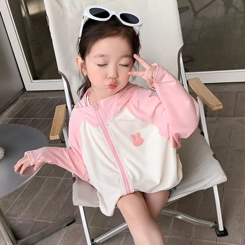 Áo Khoác Chống Nắng Bằng Lụa Lạnh Thoáng Khí Thoải Mái Thời Trang Mùa Hè Phong Cách Hàn Quốc Cho Bé Gái