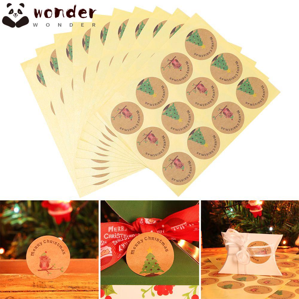 WONDER Set 60 / 120 Miếng Dán Trang Trí Bánh Kẹo DIY Hình Cú Mèo Xinh Xắn