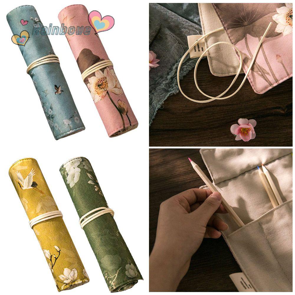 RAINBOW Bóp Viết Cỡ Lớn Họa Tiết Hoa Xinh Xắn Cho Học Sinh