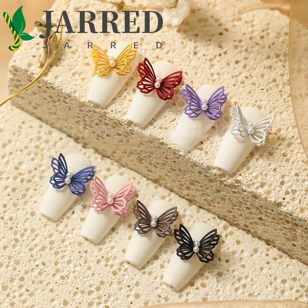 JARRED Phụ Kiện Trang Trí Móng Tay Hình Bướm Rỗng Thời Trang DIY