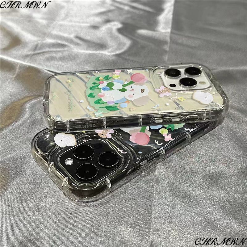 Ốp Điện Thoại Mềm Trong Suốt Họa Tiết Cún Dễ Thương Cho Iphone 14Promax 1312 8 Xr 11 7 ZGWZ