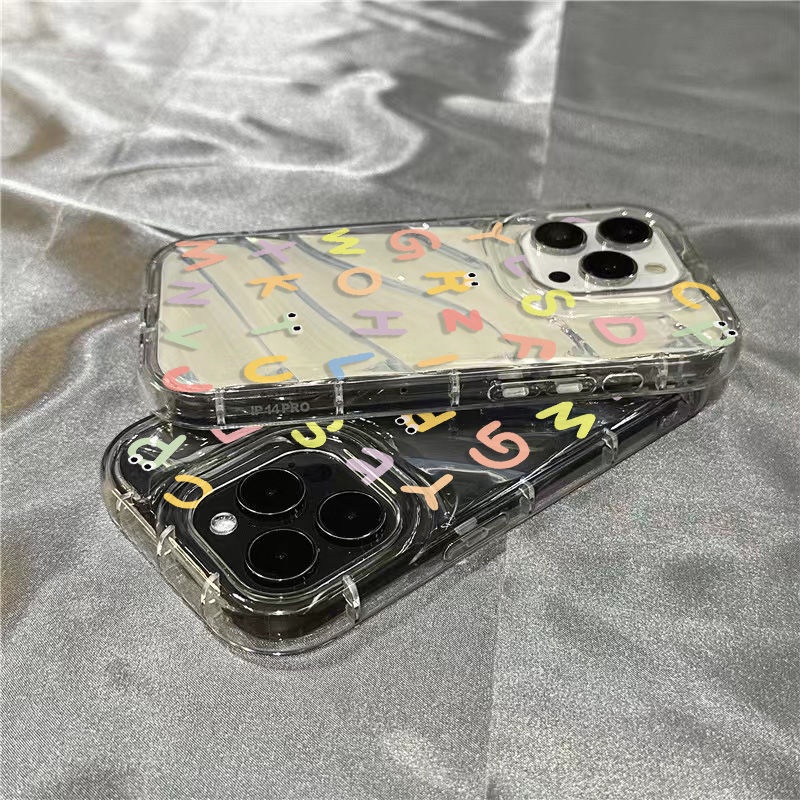 Ốp Điện Thoại Mềm Trong Suốt In Chữ Nhiều Màu Sắc Cho Iphone 14Promax 1312 / 11 7 / 8plus xr / sins YFE2