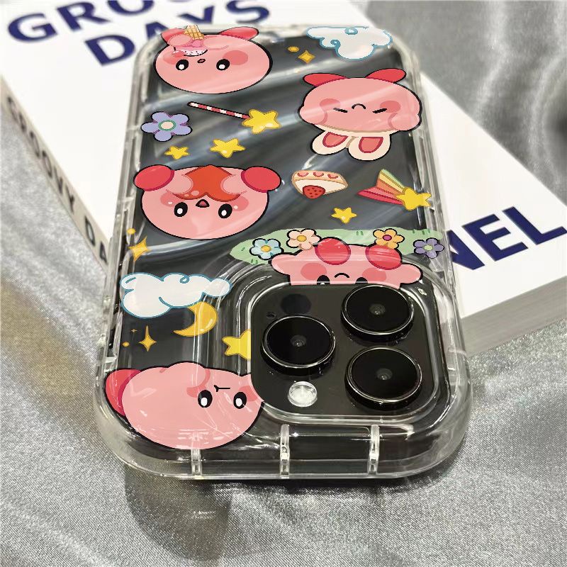 Ốp Điện Thoại Mềm Trong Suốt Hình Ngôi Sao Kirby Dễ Thương Cho iPhone14promax 1312 / 11 7 / 8plus xr / sins ERC3