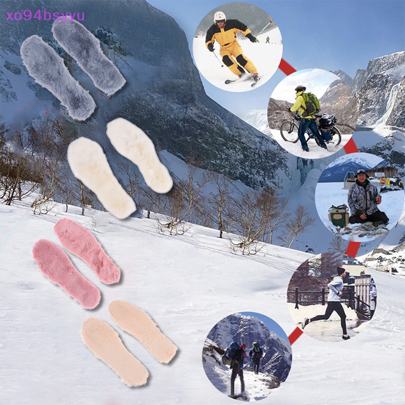 1 Cặp Đế Lót Giày Lông Mềm Giữ Ấm Chân Mùa Đông EU 36-45 xo94bsyyu