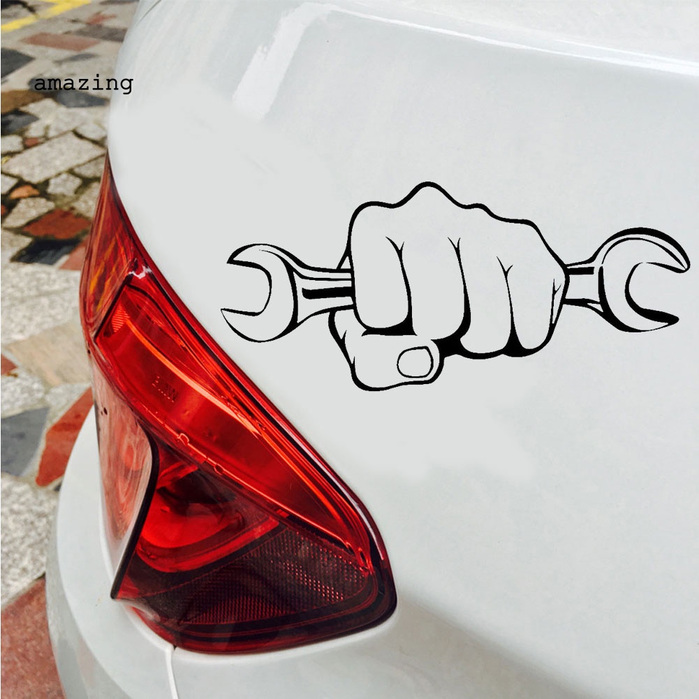 Đề Can Tự Dính Hình Cờ Lê Cơ Khí Thời Trang Trang Trí Xe Hơi / Xe Máy