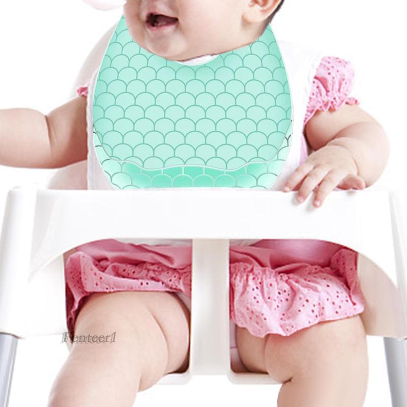 [Fenteer1] Tạp Dề Bằng Silicone Có Thể Điều Chỉnh Trọng Lượng Cho Bé Sơ Sinh