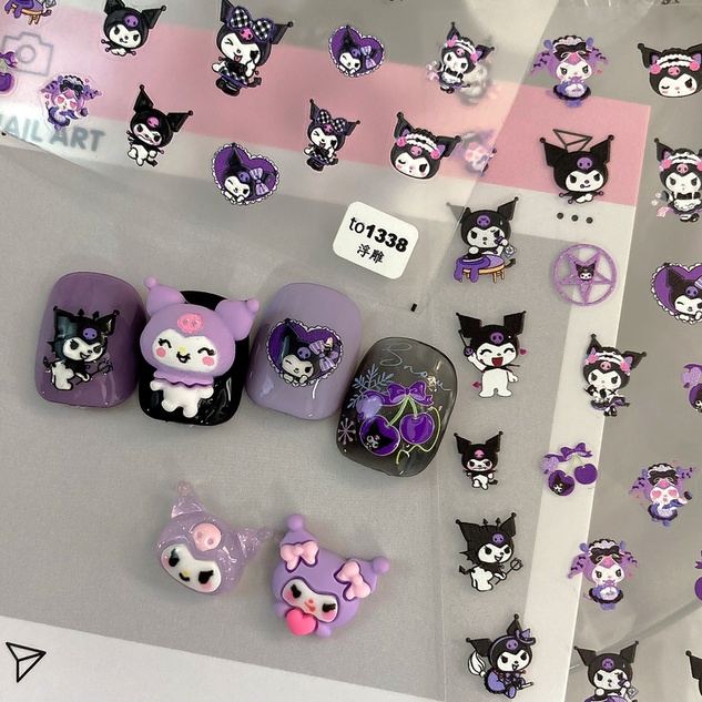 Charm Thú Hoat Hình KUROMI Trang Trí Móng Tay Đáng Yêu