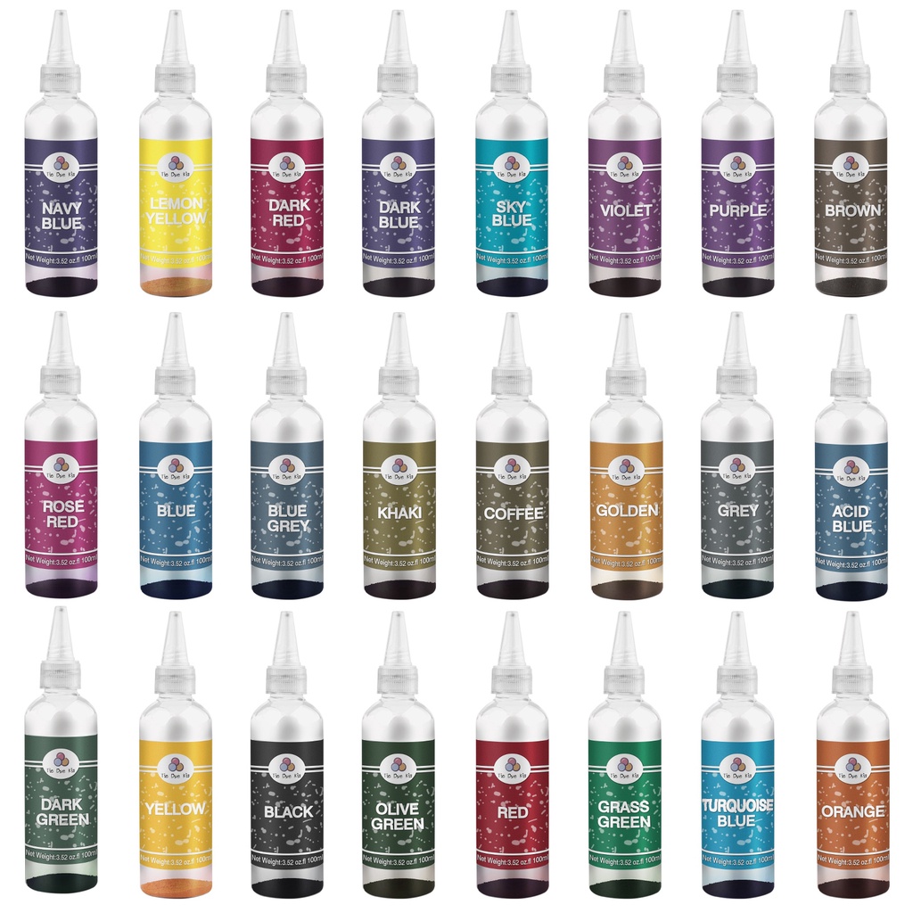 24 Màu Sắc Vải Nhuộm Màu Quần Áo DIY 2g Chất Liệu Cotton Nylon