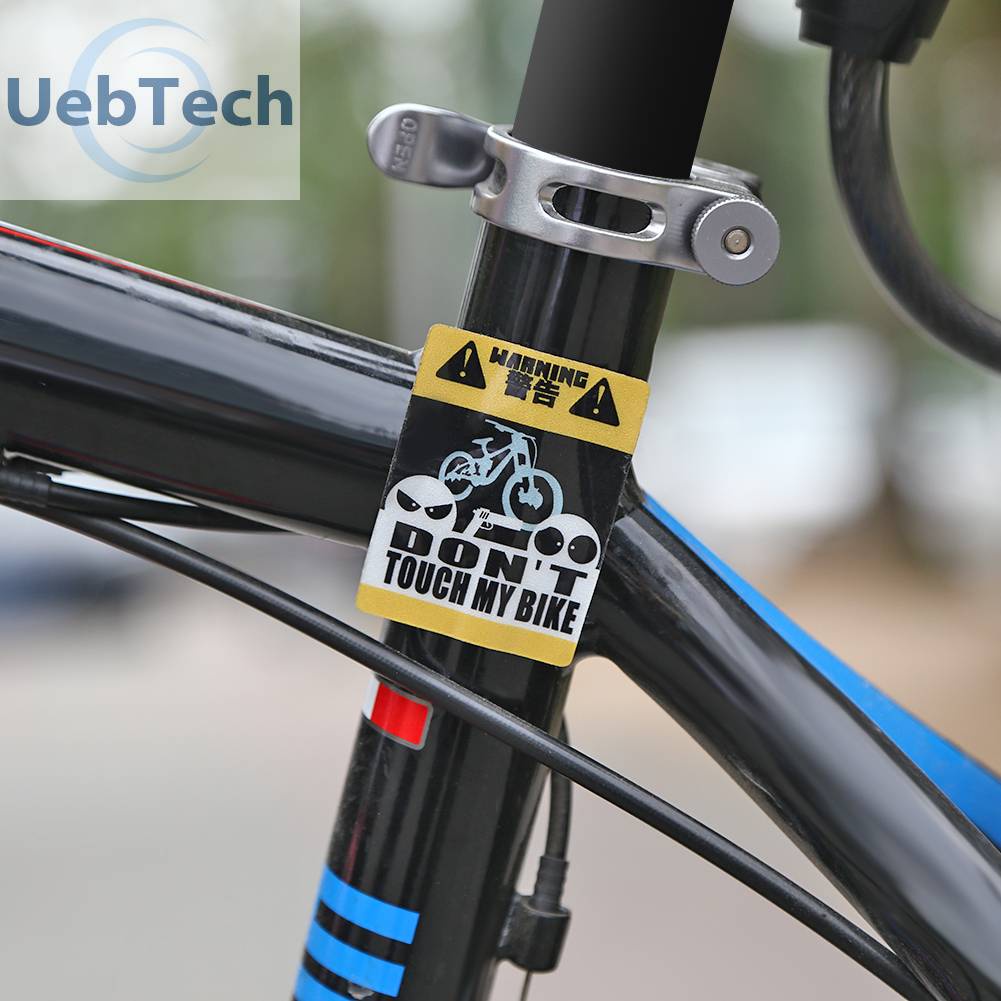 Bộ 4 Miếng Dán Phản Quang In Chữ Do Not Touch My Bike MTB Trang Trí Xe Đạp
