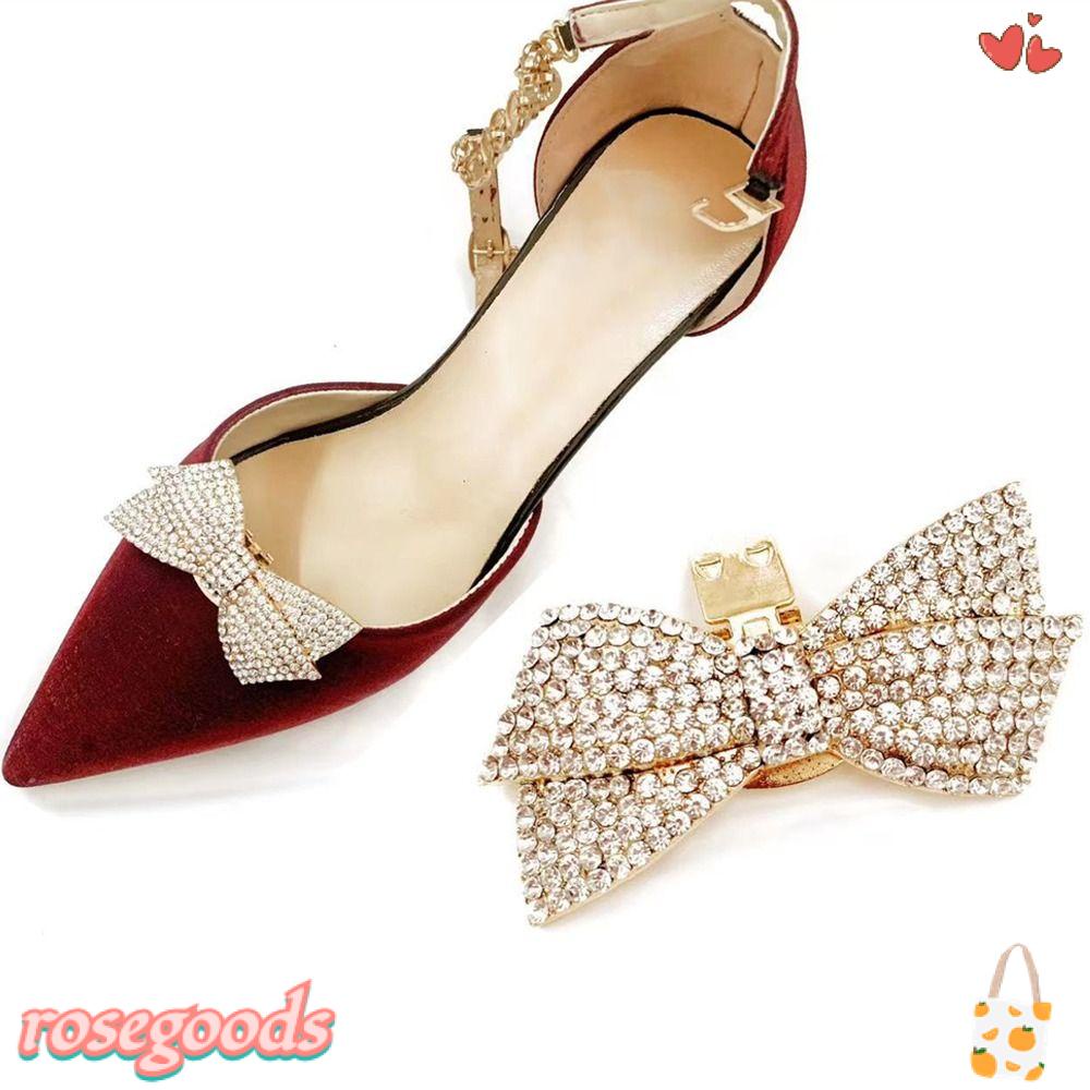 1 Khóa Kẹp Đính Đá Lấp Lánh Trang Trí Giày Cao Gót Cô Dâu