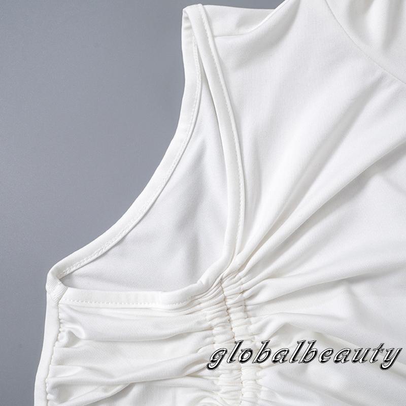 Áo Croptop Sát Nách Màu Trơn Dáng Ôm Thời Trang Mùa Hè Cho Nữ