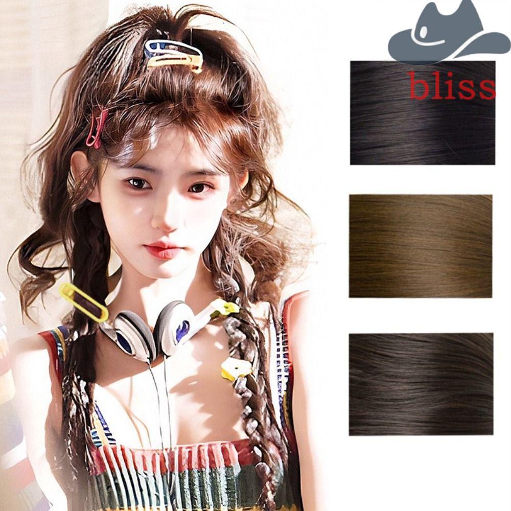 Tóc Giả Thắt Bím Dài Bằng Sợi Cao Su Chịu Nhiệt Màu Nâu / Đen Thời Trang