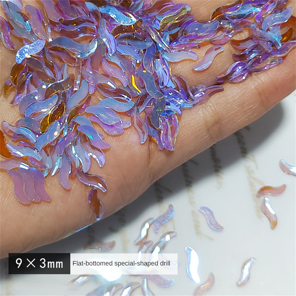 ⭐IN STOCK Tím Rock Crystal Nail Art Trang trí nâng cao móng tay Trang trí móng tay Nhiều lựa chọn Trang sức kim cương giả trang trí móng tay Hỗn hợp màu Trang trí móng tay ⭐cocomall12