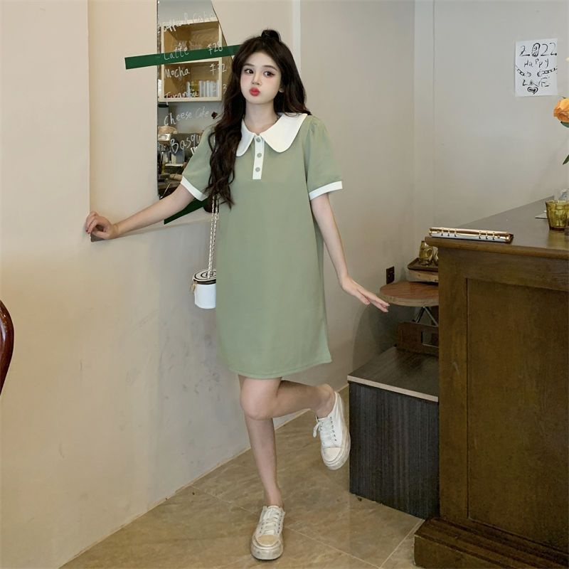 Đầm Thun Cổ Búp Bê Dáng Rộng Thiết Kế Mới Thời Trang Mùa Hè Theo Phong