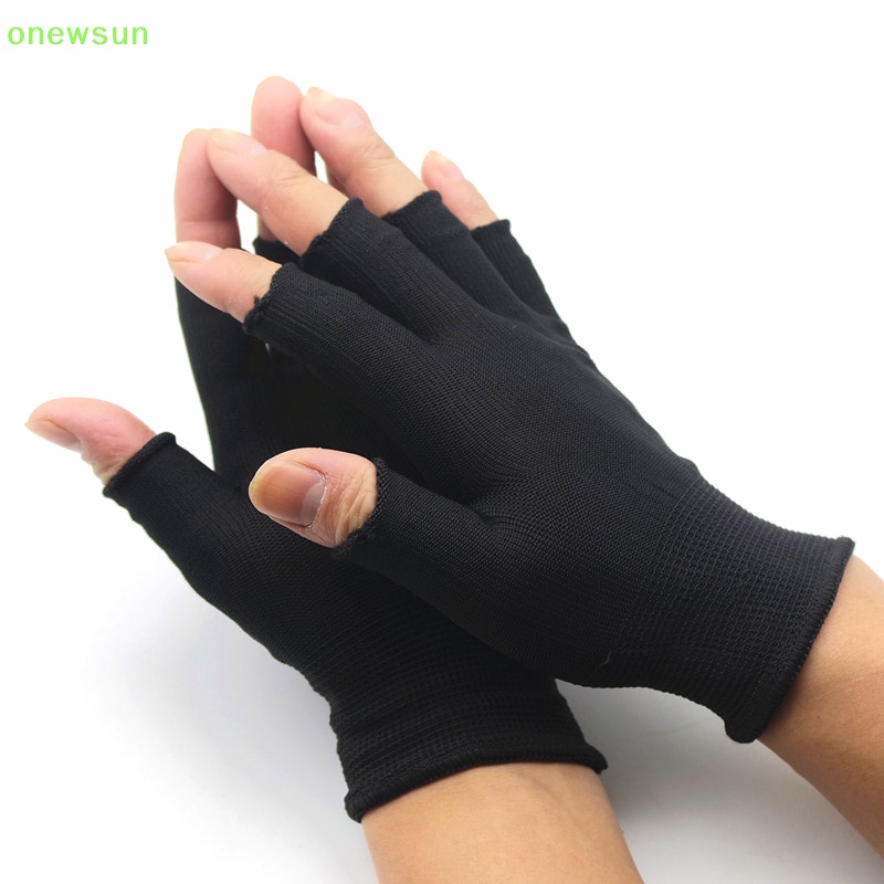 Găng Tay Len Hở Ngón Thời Trang Cho Nam Nữ Mới