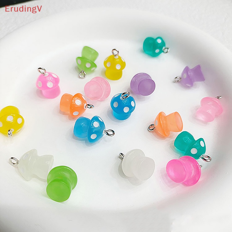 [ErudingV] Mặt Dây Chuyền Hình Nấm Bằng Resin Phát Sáng DIY Dễ Thương Ch