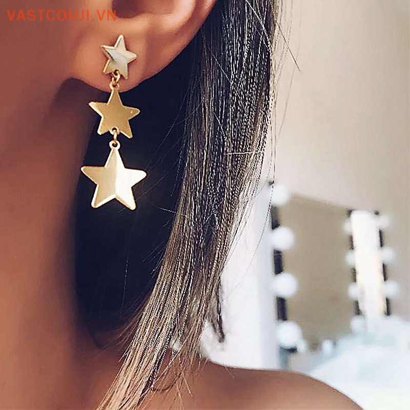 Khuyên Tai Nữ Hình Ngôi Sao Phong Cách Vintage Xinh Xắn