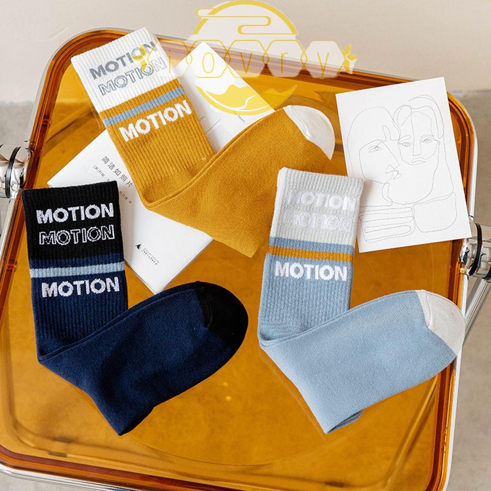 IVORY Vớ Cotton Cổ Cao Họa Tiết Kẻ Sọc Đơn Giản Thoải Mái Thời Trang Cho Nam