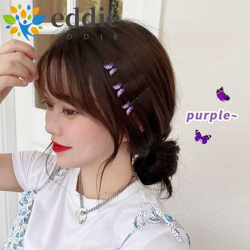 26EDIE Kẹp Tóc Hình Bướm Phong Cách Vintage Cho Cô Dâu