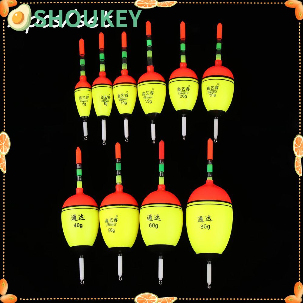 SHOUKEY Bộ 2 Phao Nổi Câu Cá Phát Sáng Ban Đêm Bằng Nhựa Chất Lượng Cao