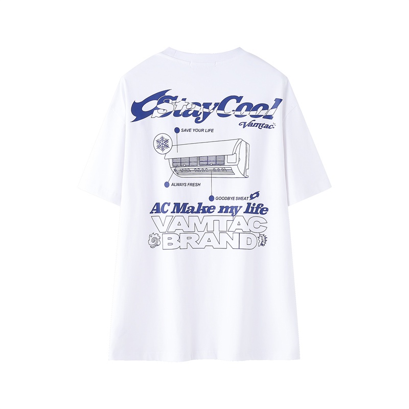 Áo Thun Tay Ngắn Cổ Tròn Dáng Rộng Thời Trang Mùa Hè Cho Nam Và Nữ