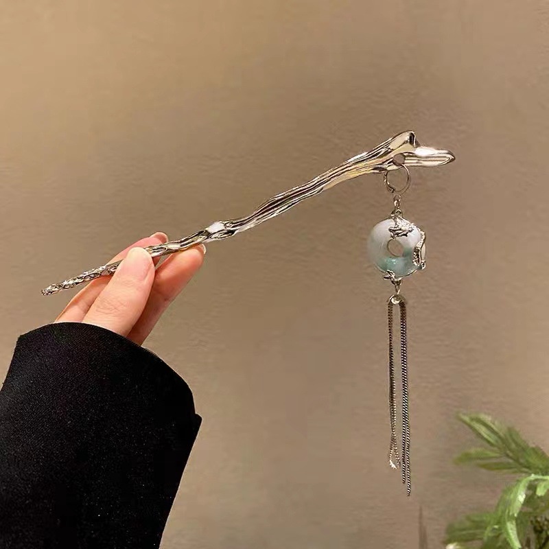 Trâm Cài Tóc Tua Rua Bằng Kim Loại Cao Cấp Phong Cách Trung Hoa Mới