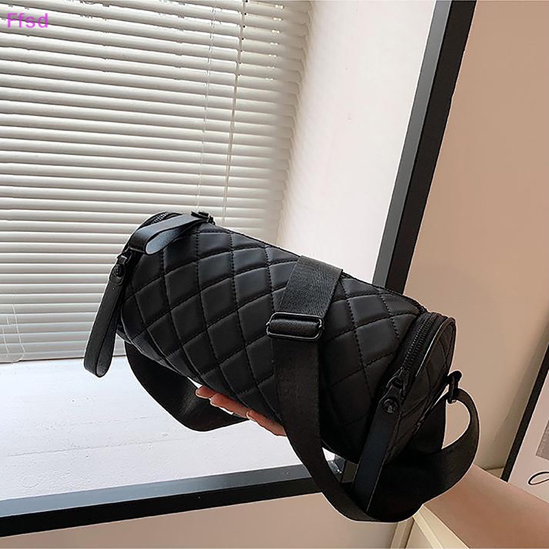 {Ffsd} Túi Đeo Chéo Một Bên Vai / Đeo Trước Ngực Đa Năng Hình Trụ Phong Cách Hàn Quốc Cao Cấp Dành Cho Nam Nữ * Bán Chạy