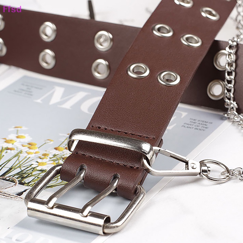 Thắt Lưng Dây Xích Phối Khóa Cài Đa Năng Phong Cách Punk Cổ Điển Thời Trang Cho Nữ