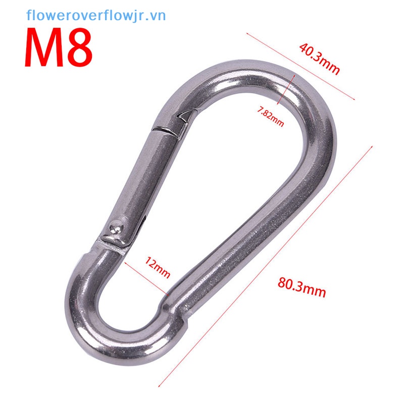 Móc Khóa Carabiner Thao Tác Nhanh Bằng Thép Không Gỉ 304