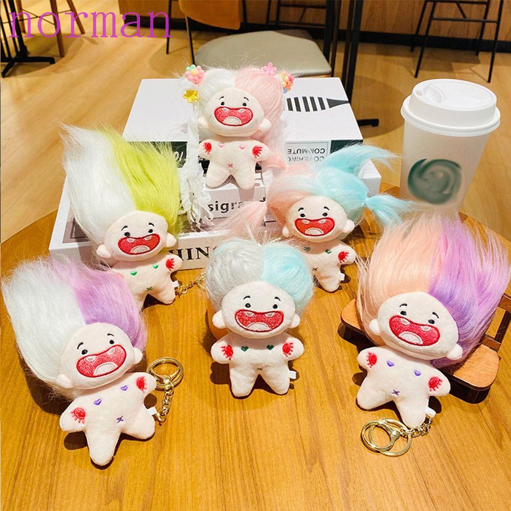 NORMAN Móc Khóa Búp Bê Nhồi Bông PP cotton Mềm Mại Tạo Kiểu Răng Chiên DIY Dành Cho Trẻ Em