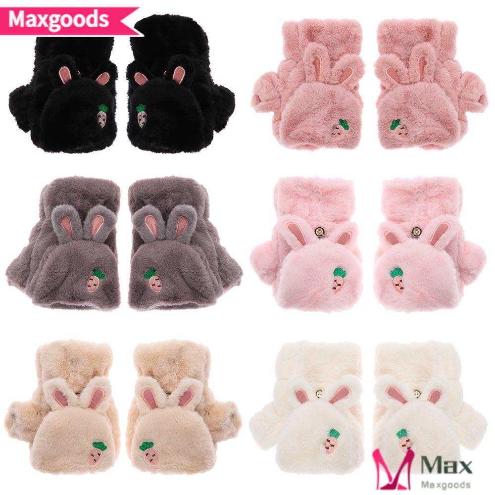 MAXG Găng Tay Giả Lông Thỏ Mèo Dễ Thương Có Thể Sử Dụng Màn Hình Cảm Ứng