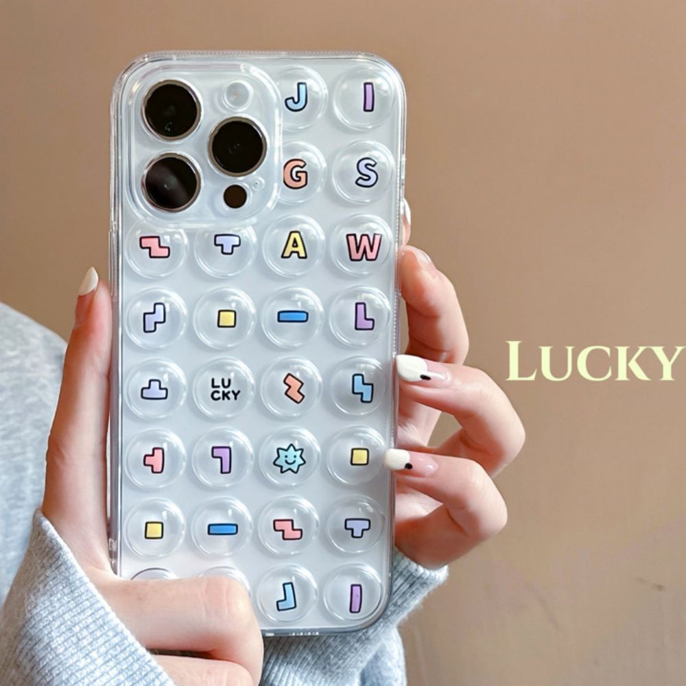 Ốp Điện Thoại TPU Mềm Trong Suốt Giảm Căng Thẳng In Hình Tetris 3D Cho IPhone 14 13 12 11 Pro Max X XR 8 7 Plus