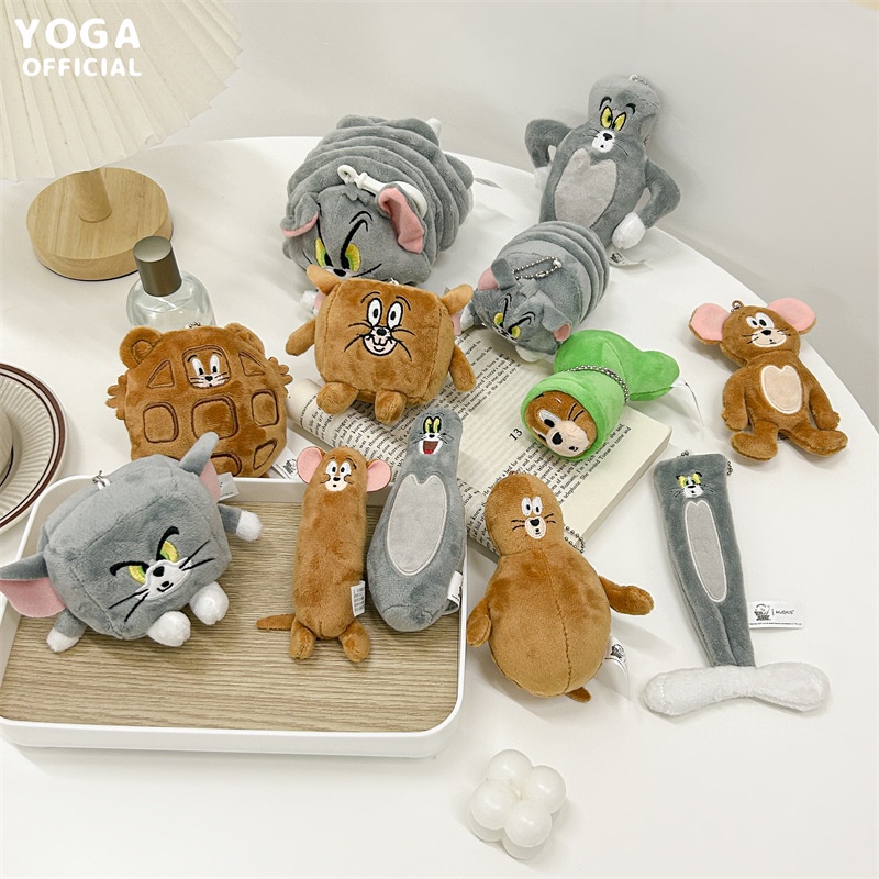 Móc Khóa Hình Tom Và Jerry Nhồi Bông Dễ Thương