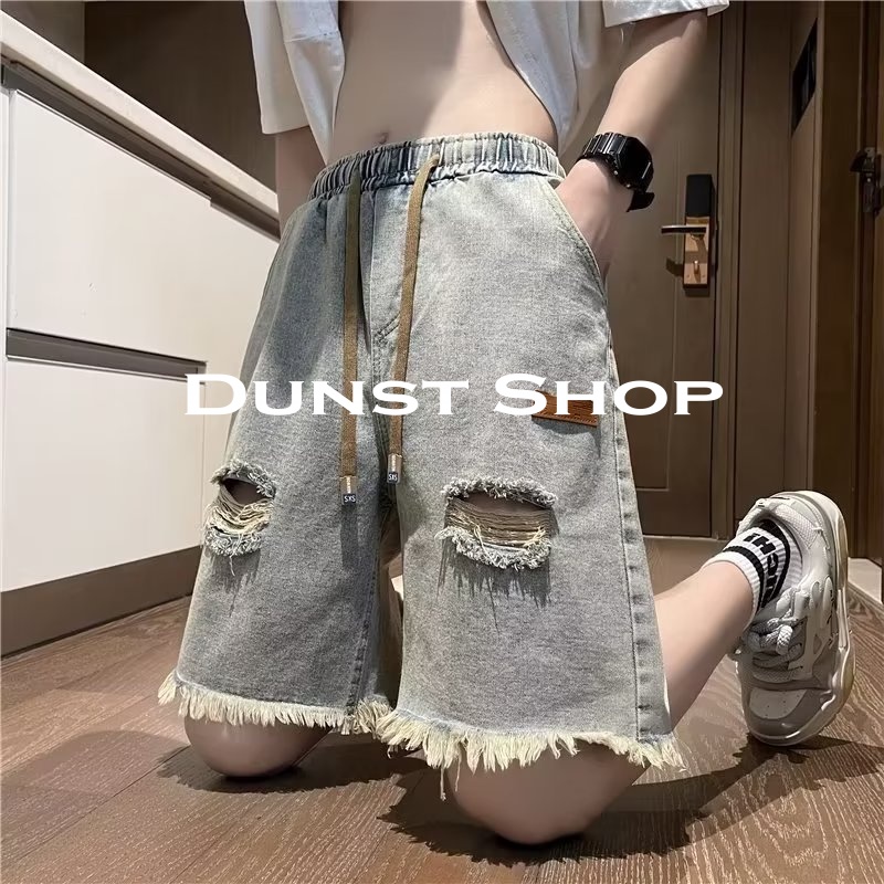  Dunst Shop quần đùi nam quần jean ống rộng quần short nam 2023 NEW DS0713