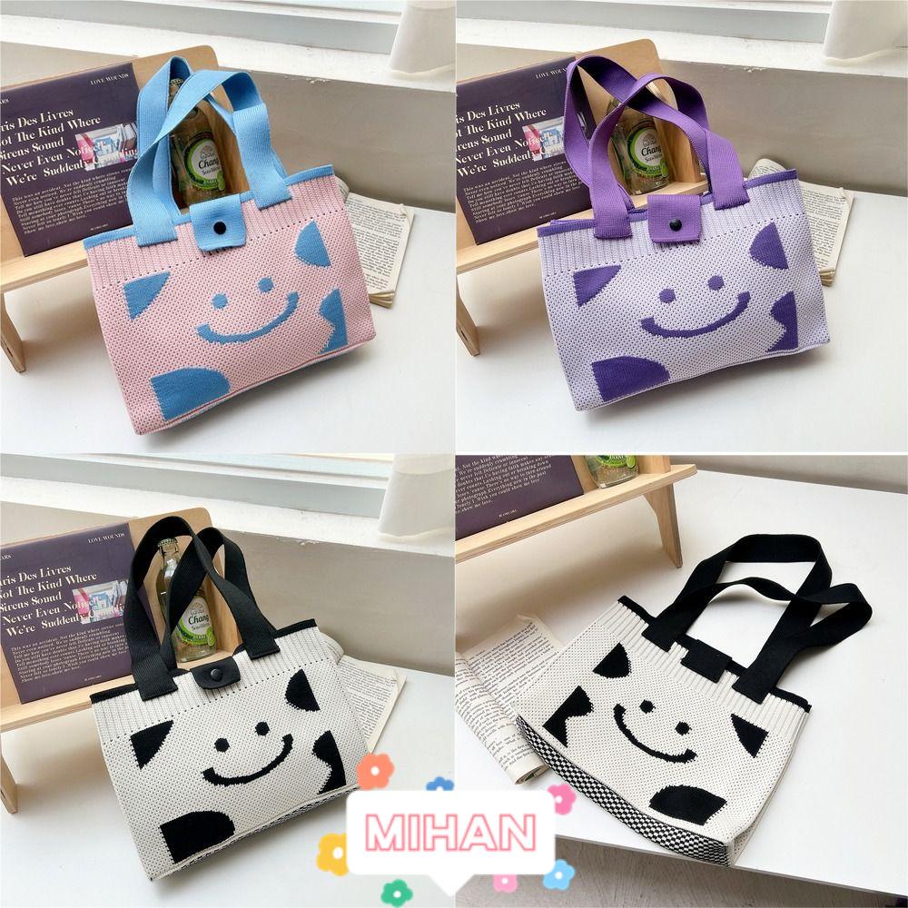 MIHAN1 Túi Đeo Vai Đan Len Mới Cho Nữ