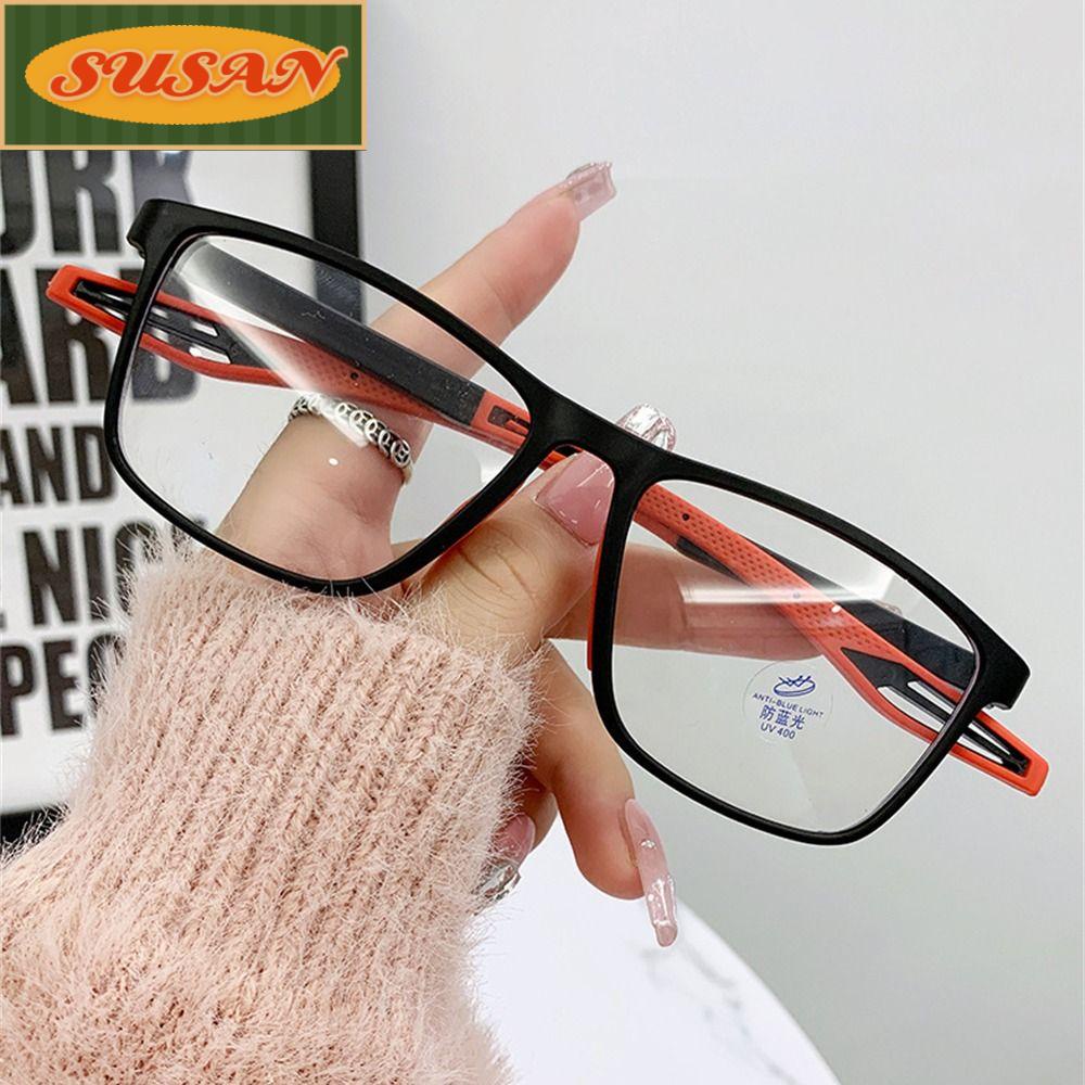 SUSANS Mắt Kính Chống Tia Sáng Xanh Gọng Lớn Bằng Silica Gel Thời Trang Cho Nam Và Nữ