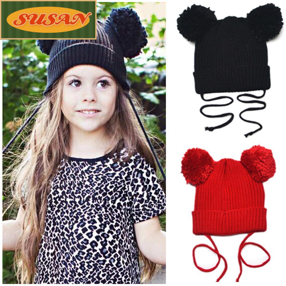SUSANS Mũ Len Chóp Quả Bông Cho Bé