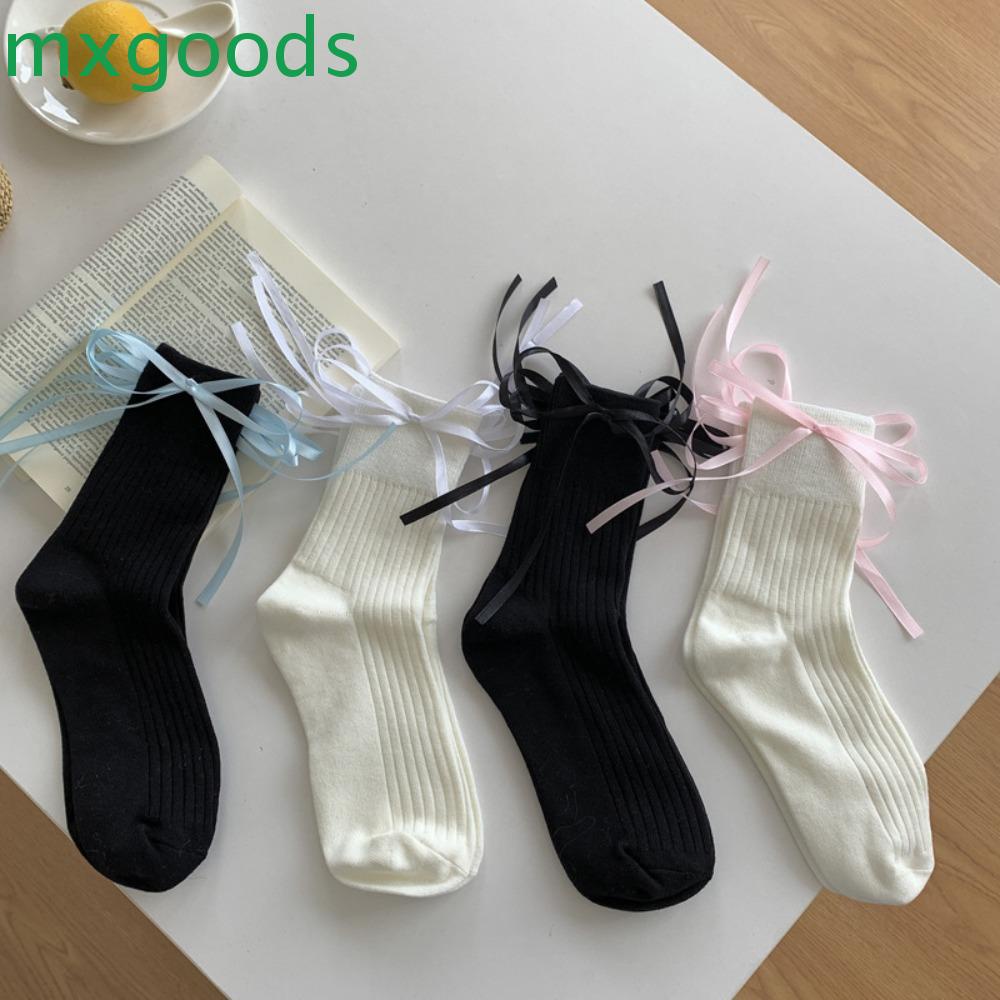 MXGOODS Vớ Cotton Ngắn Mỏng Thấm Hút Mồ Hôi Họa Tiết Kẻ Sọc Dễ Thương Dành Cho Bé Gái