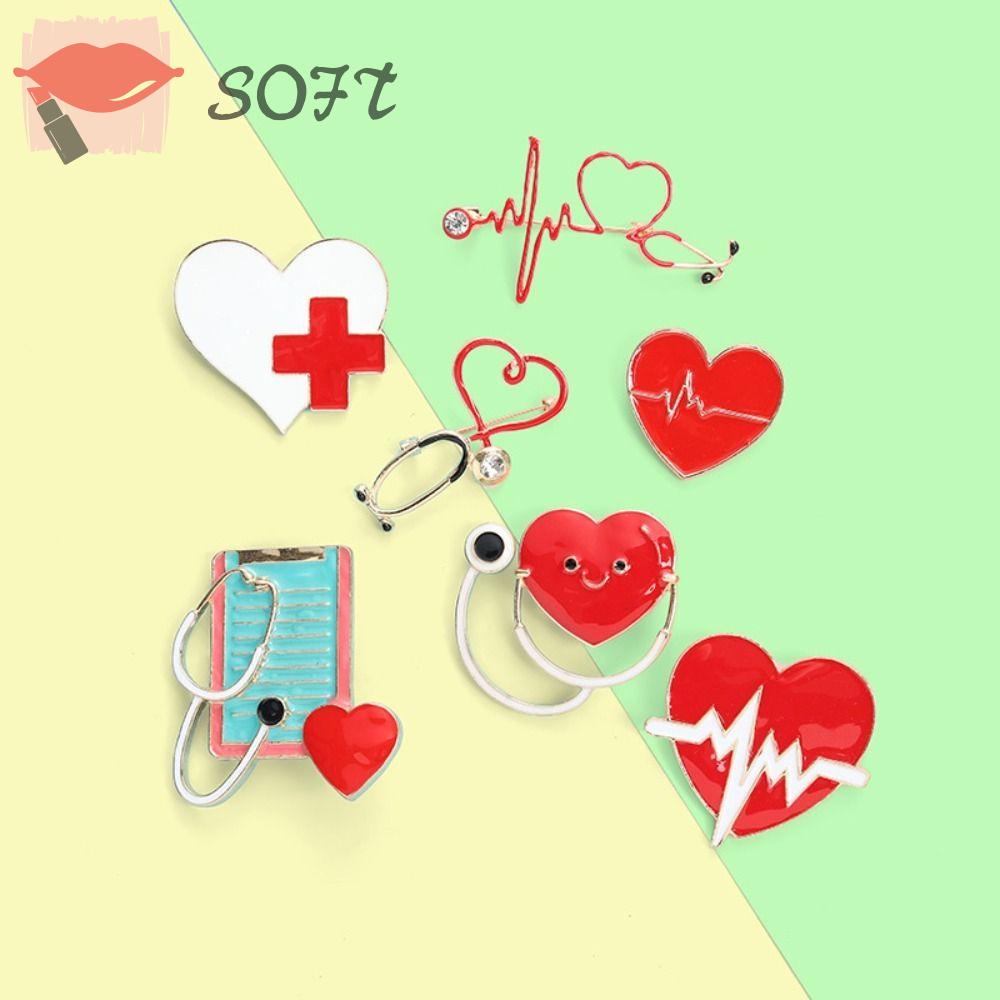 SOFTNESS Ghim Cài Áo Bằng Hợp Kim Tráng Men Chất Lượng Cao Cho Nữ