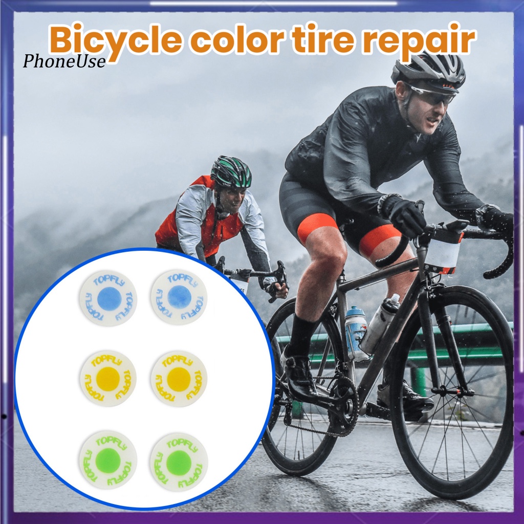 Bộ 6 Miếng Vá Lốp Xe Đạp Siêu Mỏng Bằng Da PU