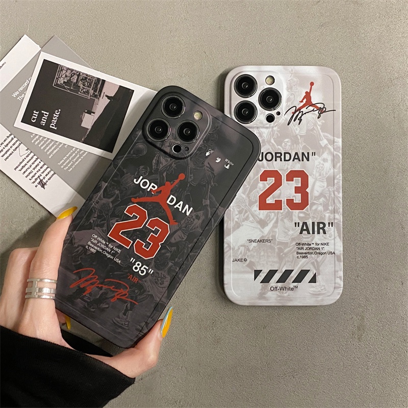 Ốp Điện Thoại TPU Dẻo IMD In Hình NBA AJ James Jordan Bảo Vệ Camera Cho iPhone 11 12 13 14 Pro Max