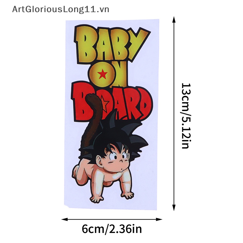 Miếng Dán Tường Vinyl Hình Biển Báo Baby on Board Trang Trí Xe Hơi / Xe Tải / Phòng Bé