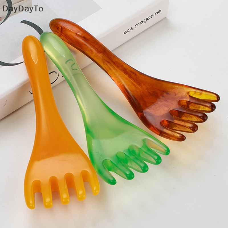 1 Lược Chải Tóc Mát Xa Da Đầu Bằng Nhựa Resin Năm Cánh