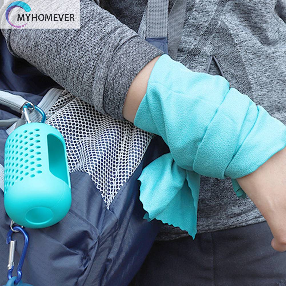 Khăn Lau Khô Nhanh Bằng Sợi Micro Kèm Móc Tiện Dụng Cho Mùa Hè