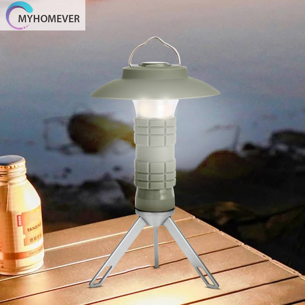 Đèn Cắm Trại 2200mAh Chống Thấm Nước 200LM Kèm Đế Chụp Đèn