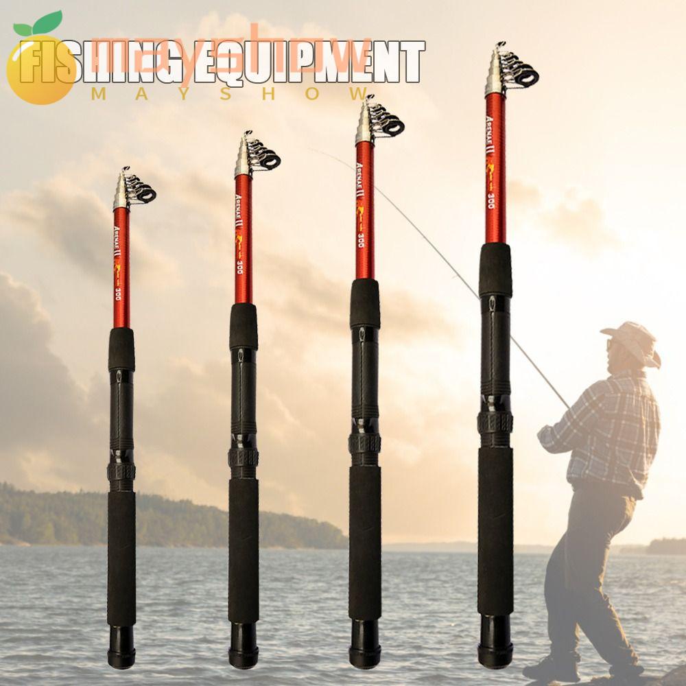 MAYSHOW Cần Câu Cá Mini Dáng Ngắn Chất Liệu Sợi Carbon Cao Cấp